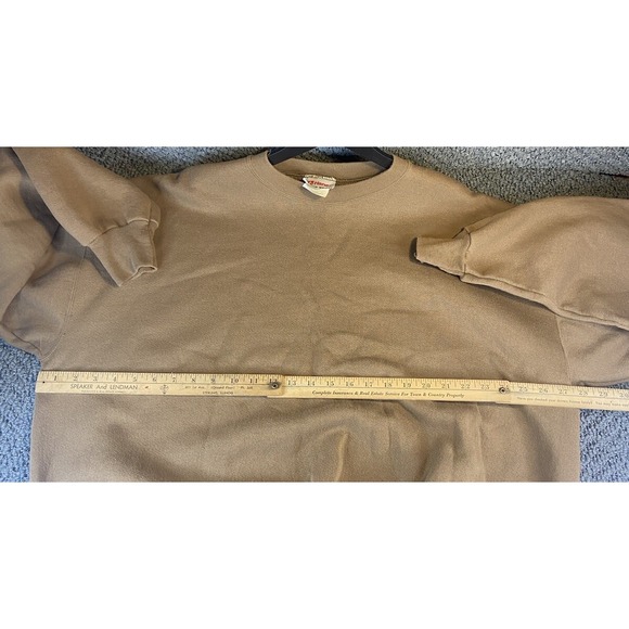 Vintage Hanes Premium Weight Sweatshirt Heavyweight 90s Blank Men's XXL Brown - Picture 7 of 8